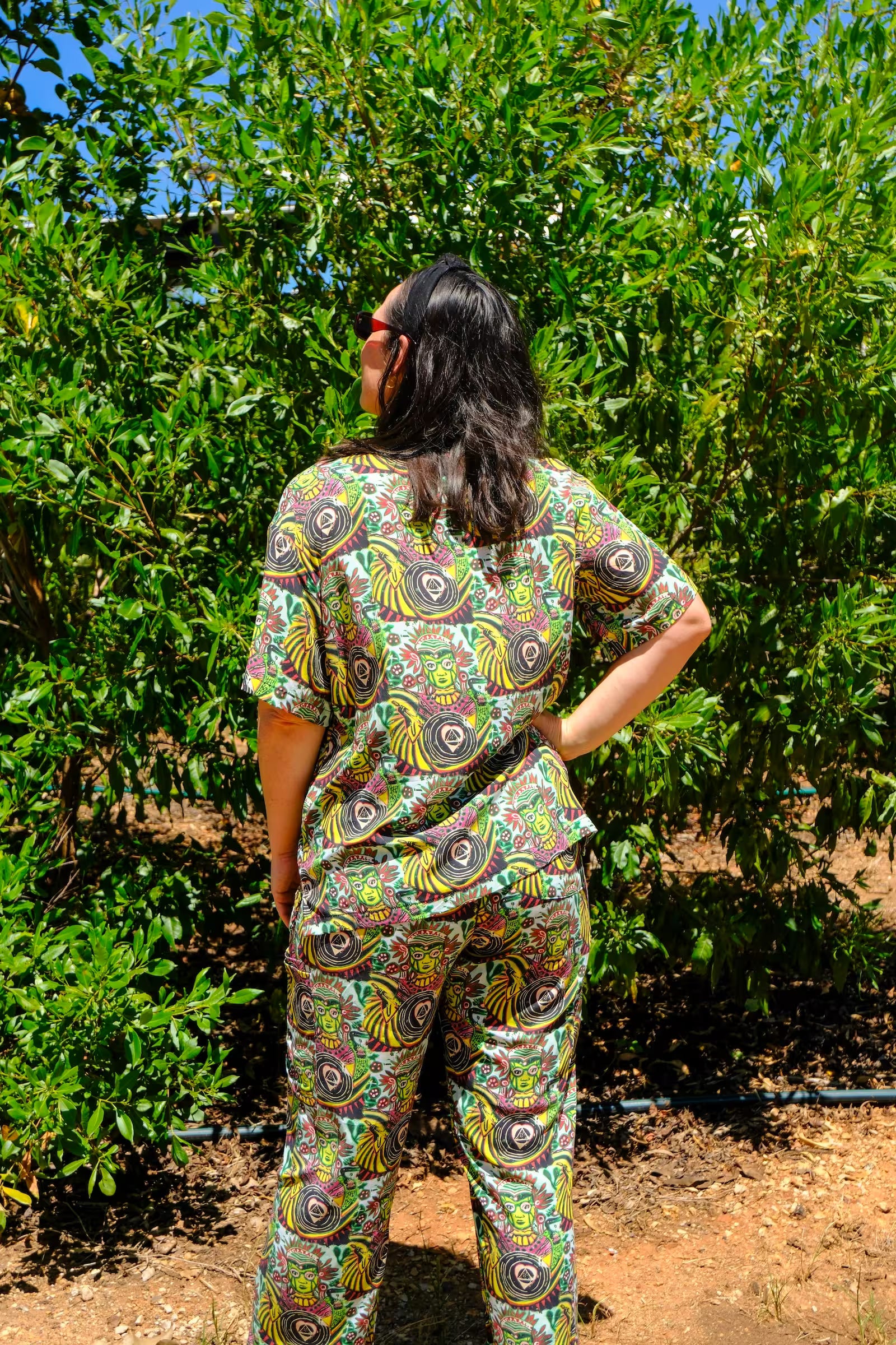 Yellow Saraswati POP Scrubs Set