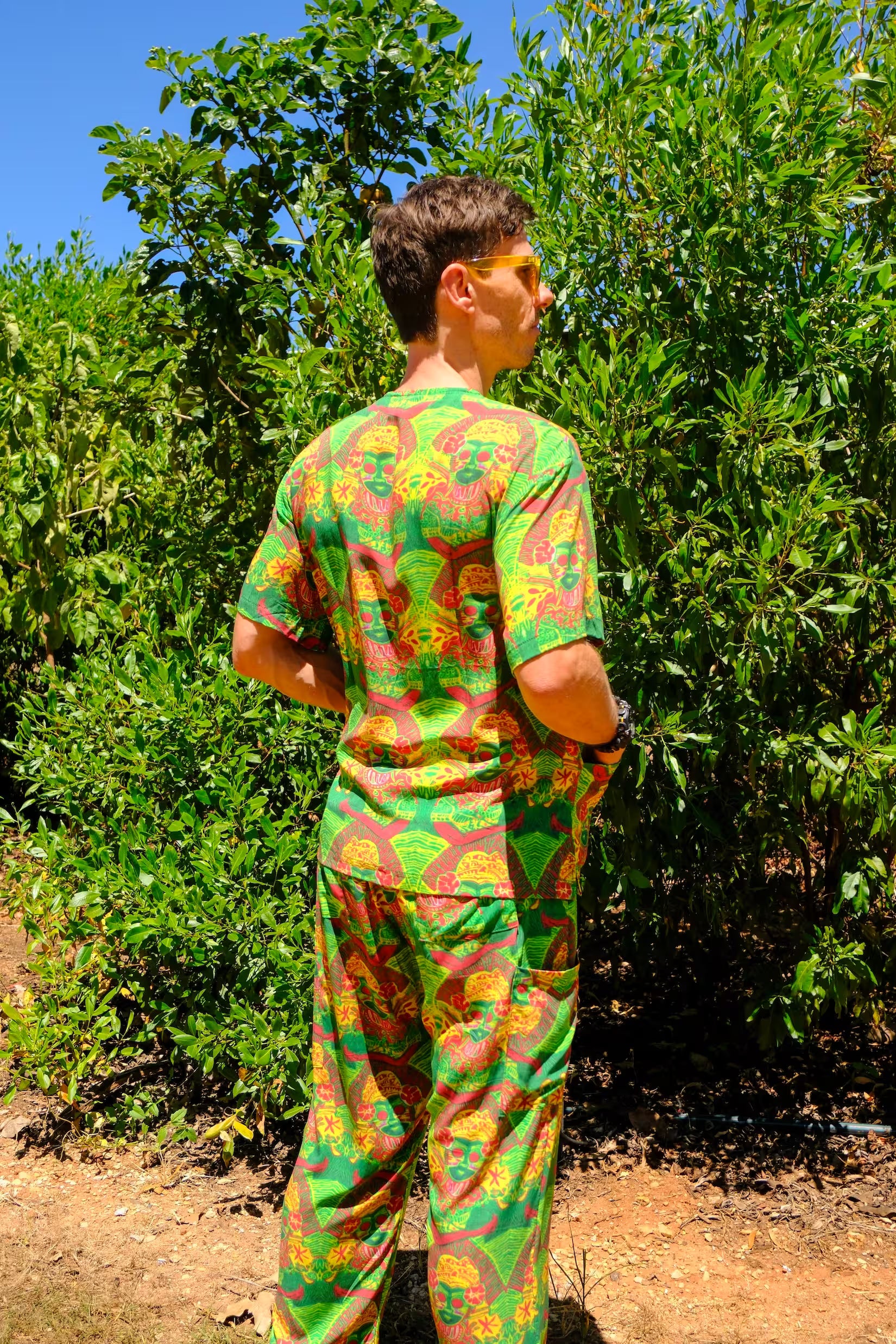 Green Saraswati Pop Scrubs Set