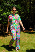 Torch Ginger Stone Lily Garden Scrubs Set