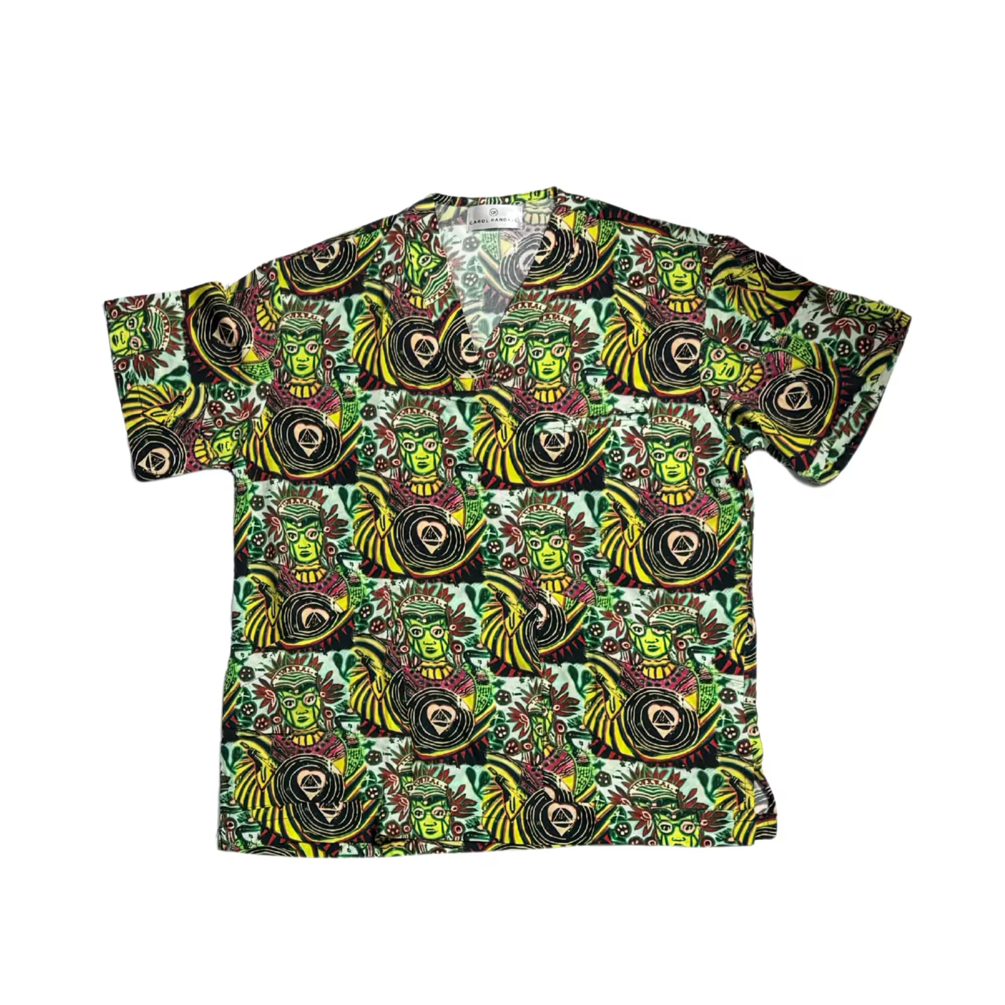 Yellow Saraswati POP Scrubs Set